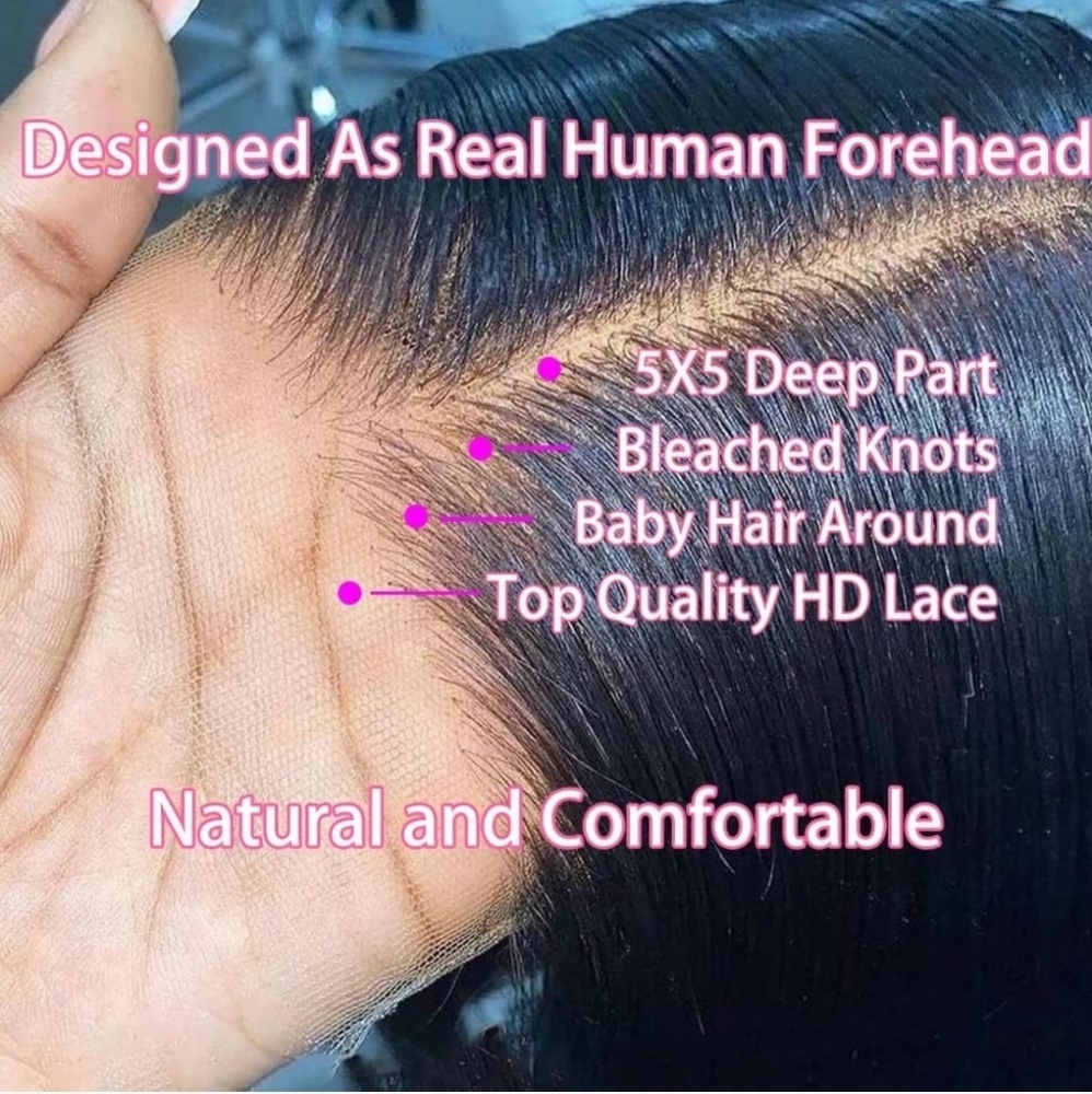 HD Lace Straight Wig 5x5 Closure 22-32 inches available - Picture 2 of 10